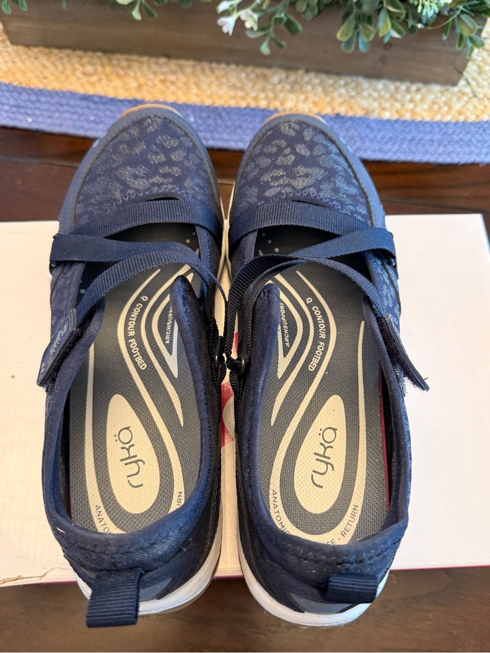 Ryka Navy Blue Mary Jane Comfort Sneakers size 8 Kallie Leporad - Picture 7 of 10